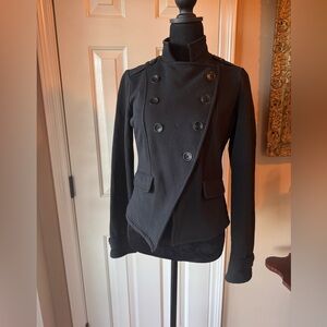 Converse Women's Asymmetrical Black Pea Coat